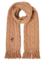 Polo Ralph Lauren szalik wełniany Kobiety Wełna brązowy, ONE SIZE. Brązowe szaliki Polo Ralph Lauren, bez wzorów, z wełny, eleganckie. Za 599.95 zł.
