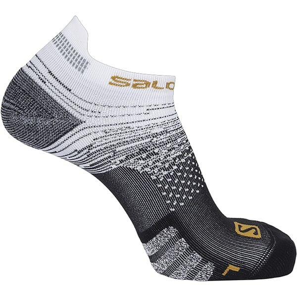 Skarpety stopki dla dorosłych Salomon Predict low dla biegaczy, niskie. Białe skarpety Salomon, bez wzorów, z elastanu. Za 49.00 zł.