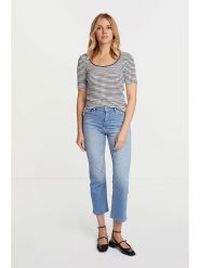 Rich&Royal Koszulka w kolorze granatowo-białym rozmiar: XL. Białe bluzki Rich&Royal, xl, bez wzorów, prążkowane, bez kołnierzyka, bez ramiączek. Za 91.77 zł.