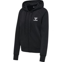 Damska bluza z kapturem zapinana na zamek Hummel Noni 2.0. Czarne bluzy Hummel, s, bez wzorów, z bawełny, z kapturem. Za 218.20 zł.