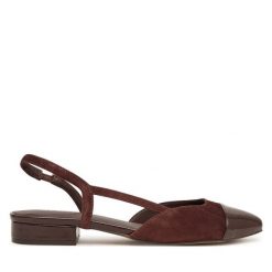Baleriny Aldo. Brązowe baleriny Aldo, bez wzorów, bez obcasa. Za 319.99 zł.
