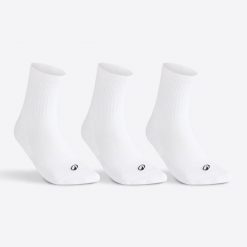 Skarpety sportowe tenis Artengo RS100 High 3 pary. Białe skarpety DECATHLON, bez wzorów, z bawełny. Za 19.99 zł.