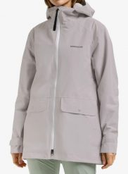 Kurtka przeciwdeszczowa damska Didriksons Gila Parka. Szare kurtki Didriksons, l, bez wzorów, z materiału, bez kaptura. Za 806.70 zł.
