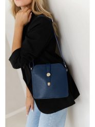 Lia Biassoni Skórzana torebka w kolorze granatowym - 24 x 22 x 10 cm rozmiar: onesize. Niebieskie torby na ramię Lia Biassoni, bez wzorów, z materiału, na ramię, bez dodatków. Za 252.99 zł.