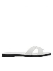 LOVE MOSCHINO Klapki JA28092G1MIA0100 Biały. Białe klapki Love Moschino, bez wzorów, ze skóry, bez obcasa. Za 579.99 zł.