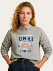 WOOOP Bluza "Oxford Universite Running" w kolorze szarym rozmiar: XS. Szare bluzy Wooop, xs, bez wzorów, bez kaptura. Za 108.99 zł.
