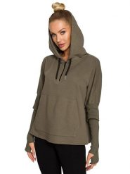 Made of emotion Bluza w kolorze khaki rozmiar: XXL/3XL. Brązowe bluzy sportowe Made Of Emotion, xl, bez wzorów, z kapturem. Za 166.95 zł.