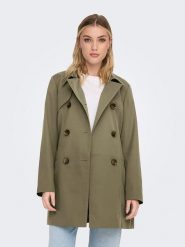 ONLY Trencz w kolorze khaki rozmiar: S. Brązowe płaszcze Only, s, bez wzorów, z tkaniny, bez kaptura. Za 172.08 zł.