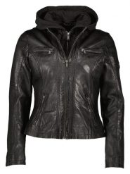 HIS Skórzana kurtka w kolorze czarnym rozmiar: 44. Czarne kurtki HIS, bez wzorów, ze skóry, bez kaptura. Za 478.99 zł.