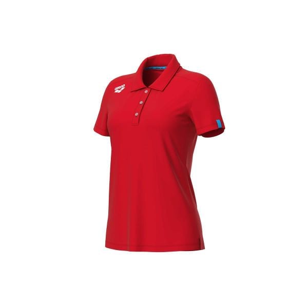 Damska koszulka polo Arena Team Solid. Niebieskie koszulki polo Arena, s, bez wzorów, z materiału, bez kołnierzyka, bez ramiączek. Za 222.50 zł.
