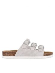 CRUZ Klapki Santa CR192185 Szary. Szare klapki CRUZ, bez wzorów, ze skóry, bez obcasa. Za 169.99 zł.