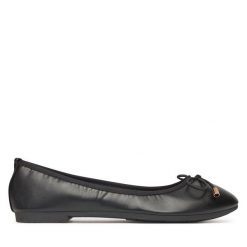 Baleriny DeeZee. Czarne baleriny DeeZee, bez wzorów, bez obcasa. Za 59.99 zł.