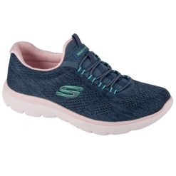 Buty treningowe damskie, Skechers Summits - Fun Flair. Niebieskie obuwie sportowe Skechers, bez zapięcia. Za 249.99 zł.