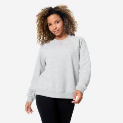 Bluza damska Domyos Gym & Pilates. Szare bluzy DOMYOS, m, bez wzorów, z materiału, bez kaptura. Za 69.99 zł.
