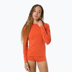 Longsleeve termoaktywny damski super.natural Tundra 175. Czerwone bielizna sportowa super.natural, bez wzorów. Za 329.99 zł.