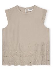 CARE BY ME Top "Flora" w kolorze beżowym rozmiar: L. Brązowe topy CARE BY ME, l, bez wzorów, z bawełny, bez kołnierzyka, bez ramiączek. Za 196.88 zł.