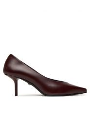 Max Mara Szpilki 2524526171600 Bordowy. Czerwone szpilki Max Mara, bez wzorów, ze skóry, bez obcasa, na szpilce, bez zapięcia. Za 2,439.00 zł.