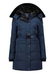 Geographical Norway Płaszcz pikowany "Bettino" w kolorze granatowym rozmiar: S. Niebieskie płaszcze Geographical Norway, s, bez wzorów, z tkaniny, bez kaptura. Za 354.10 zł.