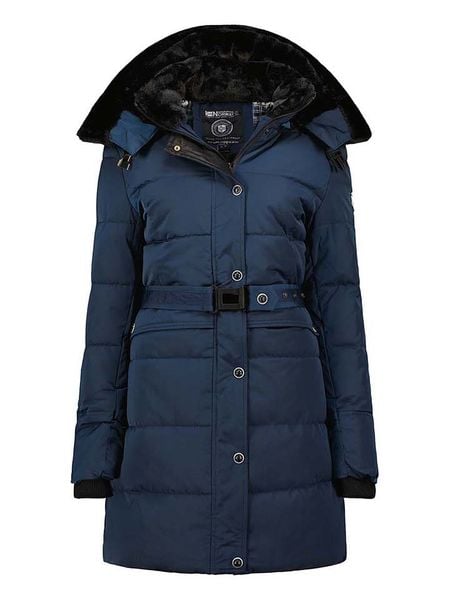 Geographical Norway Płaszcz pikowany "Bettino" w kolorze granatowym rozmiar: S. Niebieskie płaszcze Geographical Norway, s, bez wzorów, z tkaniny, bez kaptura. Za 349.73 zł.