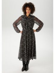 Aniston Sukienka w kolorze czarnym rozmiar: 38. Czarne sukienki Aniston, bez wzorów, bez kołnierzyka, bez ramiączek, maxi. Za 109.00 zł.