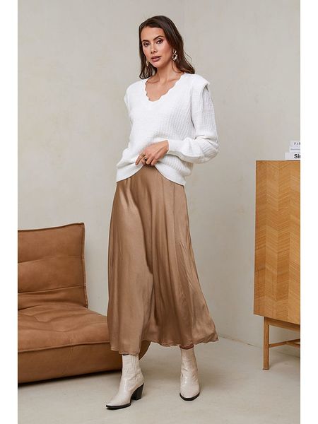 Soft Cashmere Sweter w kolorze kremowym rozmiar: 38/40. Brązowe swetry Soft Cashmere, bez wzorów, z kaszmiru, bez ramiączek. Za 189.95 zł.