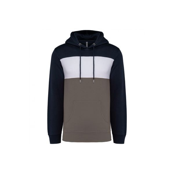 Bluza z kapturem Kariban. Białe bluzy KARIBAN, m, bez wzorów, z bawełny, z kapturem. Za 186.50 zł.