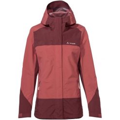 Kurtka przeciwdeszczowa damska Vaude Neyland 2.5L Jacket. Czerwone kurtki sportowe Vaude, l, bez wzorów, z softshellu, bez kaptura, trekkingowe. Za 508.99 zł.