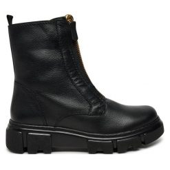 Botki Gabor. Czarne botki Gabor, bez wzorów, bez obcasa, na płaskiej podeszwie, bez zapięcia. Za 879.99 zł.