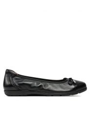 Caprice Baleriny 9-22154-42 Czarny. Czarne baleriny Caprice, bez wzorów, ze skóry, bez obcasa. Za 189.99 zł.