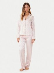 Guess Piżama O5BX05 W4732 Różowy Regular Fit. Czerwone piżamy Guess, z aplikacjami, z syntetyku, bez ramiączek. Za 569.99 zł.