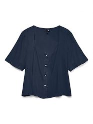 Vero Moda Bluzka w kolorze granatowym rozmiar: XS. Niebieskie bluzki Vero Moda, s, bez wzorów, z wiskozy, klasyczne, bez kołnierzyka, bez ramiączek. Za 61.89 zł.