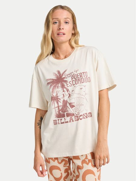 Billabong T-Shirt Oriana EBJZT00474 Beżowy Regular Fit. Brązowe t-shirty Billabong, s, bez wzorów, z bawełny, bez kołnierzyka, bez ramiączek. Za 129.99 zł.
