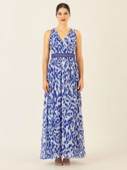 APART Sukienka w kolorze niebiesko-białym rozmiar: 44. Niebieskie sukienki Apart, bez wzorów, z koronki, bez kołnierzyka, bez ramiączek, maxi. Za 348.45 zł.