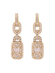 Guess Kolczyki JUBE06 349JW Złoty. Żółte kolczyki Guess, ze stali. Za 499.99 zł.