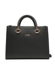 Liu Jo Torebka M Satchel Double AXX010 E0087 Czarny. Czarne torebki klasyczne Liu Jo, bez wzorów, ze skóry, bez dodatków. Za 569.99 zł.