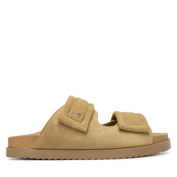 Klapki Patrizia Pepe. Brązowe klapki Patrizia Pepe, bez wzorów, bez obcasa. Za 999.99 zł.