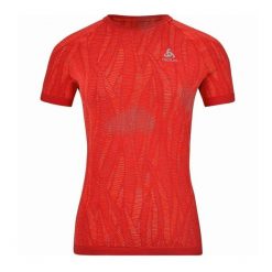 Koszulka do biegania damska Odlo T-shirt ZEROWEIGHT CERAMIC. Czerwone koszulki sportowe Odlo, bez wzorów, bez ramiączek, do biegania. W wyprzedaży za 169.99 zł.