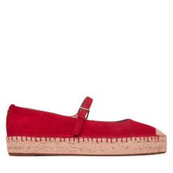 Espadryle LAUREN RALPH LAUREN. Czerwone espadryle Lauren Ralph Lauren, bez wzorów, bez obcasa, bez zapięcia. Za 689.99 zł.