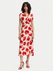 French Connection Sukienka letnia Poppy 719G6 Czerwony Regular Fit. Czerwone sukienki French Connection, na lato, bez wzorów, z wiskozy, bez kołnierzyka, bez ramiączek. Za 526.99 zł.