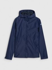 4F Kurtka przejściowa damska - granatowa XL. Niebieskie kurtki 4f, s, bez wzorów, z syntetyku, z kapturem. W wyprzedaży za 99.99 zł.