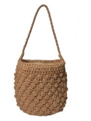 Clayre & Eef Torebka w kolorze jasnobrązowym- 26 x 25 x 14 cm rozmiar: onesize. Brązowe torby na ramię Clayre & Eef, bez wzorów, z materiału, na ramię, bez dodatków. Za 83.62 zł.