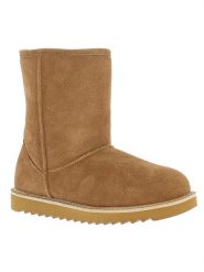 Gooce Skórzane kozaki zimowe "Sawel Waterproof" w kolorze jasnobrązowym rozmiar: 38. Brązowe kozaki Gooce, na zimę, z materiału, bez obcasa, bez zapięcia. Za 260.99 zł.