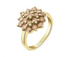 Pierścionek z żółtego złota z brylantami Champagne - 1,56 ct - próba 585. Żółte pierścionki Apart, z brylantem, złote. Za 7,990.00 zł.