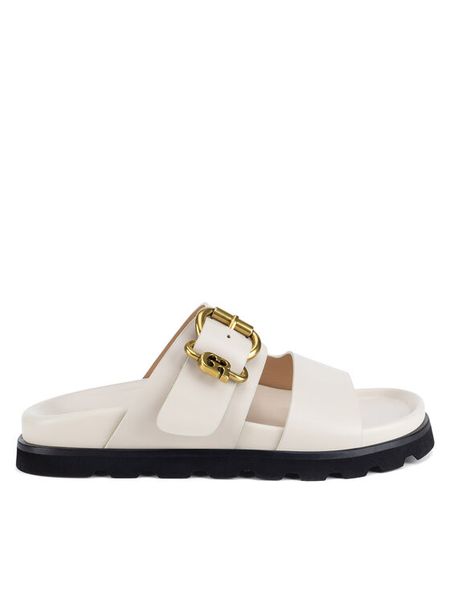 Gino Rossi Klapki 4781-25 Écru. Klapki Gino Rossi, bez wzorów, ze skóry, bez obcasa. Za 329.99 zł.