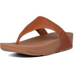 Skórzane sandały damskie FitFlop Lulu. Brązowe sandały FIT FLOP, bez wzorów, bez obcasa, bez zapięcia. Za 437.50 zł.