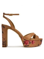 Aldo Sandały Rosine 14190516 Beżowy. Brązowe kozaki Aldo, z materiału, bez obcasa, na słupku, bez zapięcia. Za 509.99 zł.