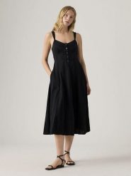 Levi's Sukienka w kolorze granatowym rozmiar: XS. Niebieskie sukienki Levi's®, s, bez wzorów, bez kołnierzyka, bez ramiączek, midi. Za 118.01 zł.