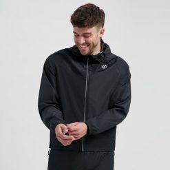 Kurtka przeciwdeszczowa Rogelli Commuter Core. Czarne kurtki sportowe Rogelli, m, bez wzorów, bez kaptura, rowerowe. Za 240.00 zł.