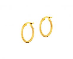 Złote kolczyki - koła, 19 mm. Żółte kolczyki Apart, złote. Za 639.00 zł.