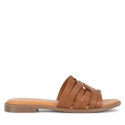 Klapki Lasocki. Brązowe klapki Lasocki, bez wzorów, bez obcasa. Za 129.99 zł.